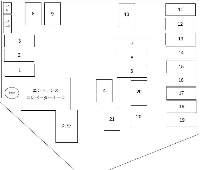 アクト大山の駐車配置図