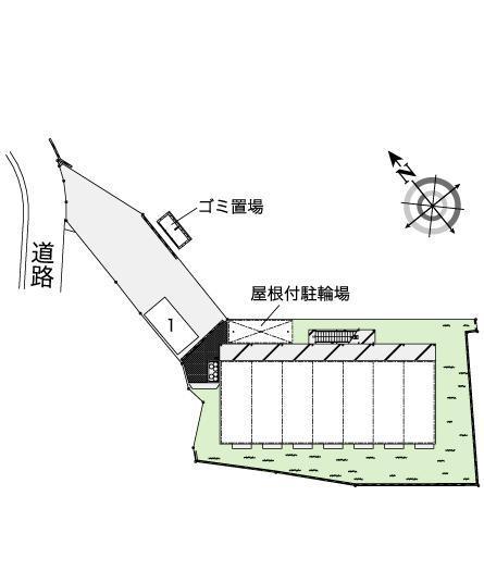 山田東Ⅱ(37030)の駐車配置図