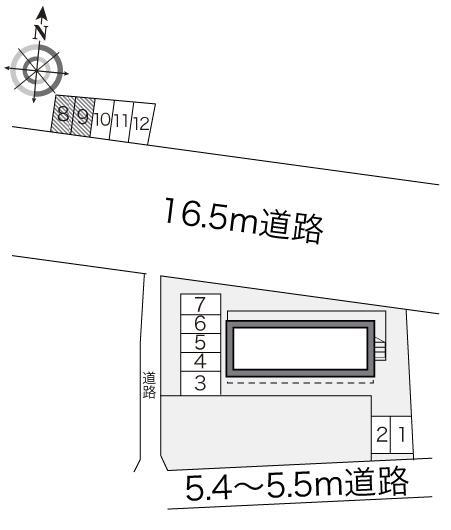 パークアベニュー(16683)　敷地外駐車場の駐車配置図