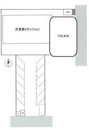 駐車場　月見第2マンション（裏）の駐車場