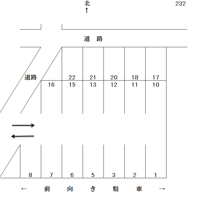 岩倉－232の駐車配置図