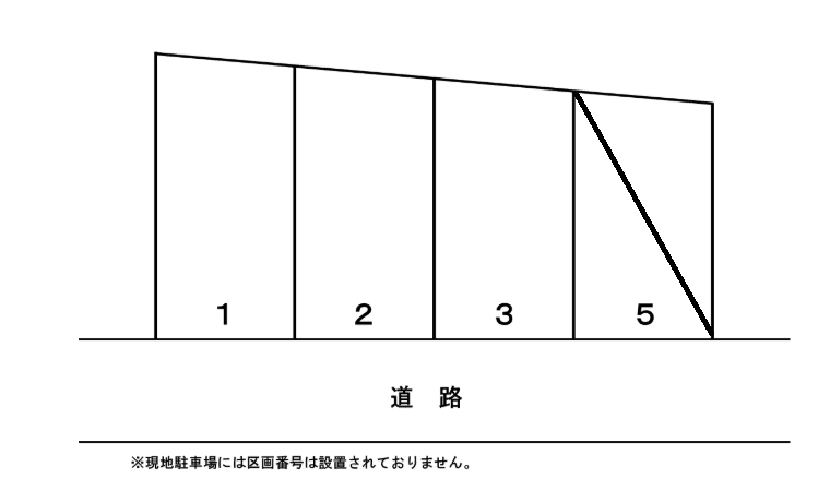 坂の上駐車場の駐車配置図