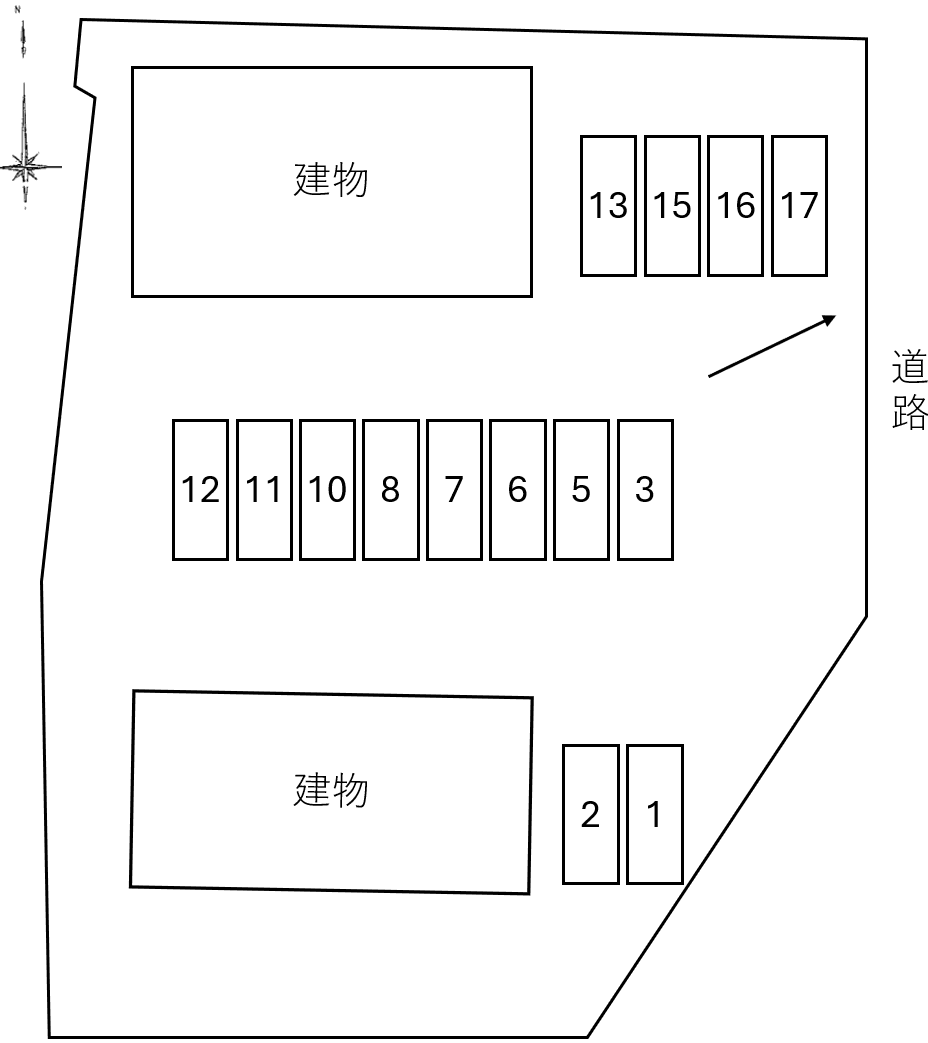 浪漫壱番館の駐車配置図