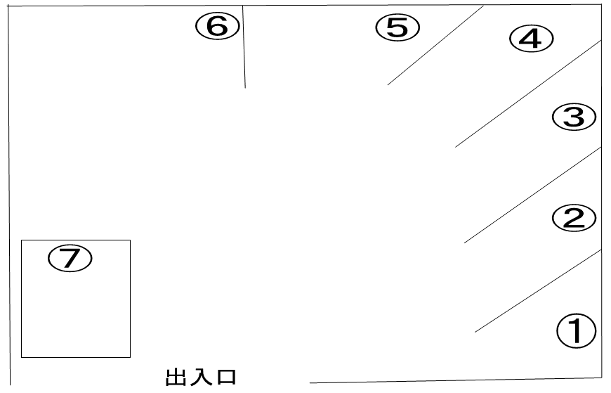 長浜静枝様駐車場の駐車配置図