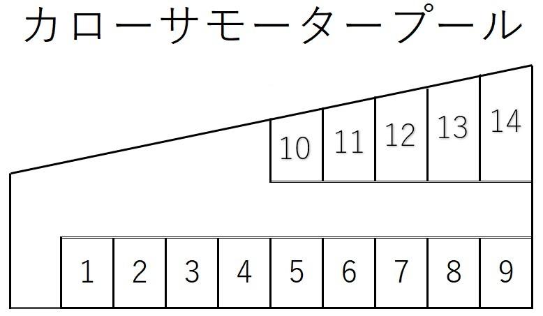 カローサモータープールの駐車配置図