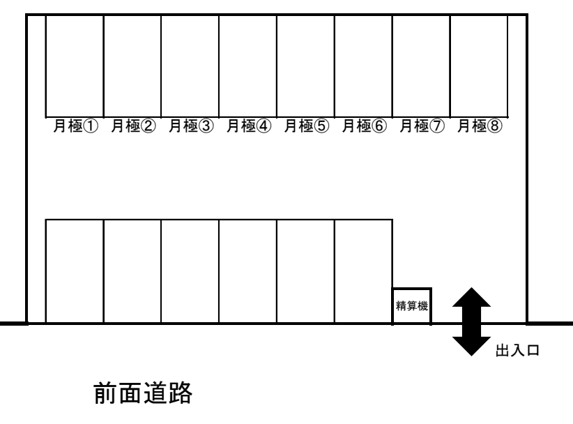 青葉町３丁目駐車場の駐車配置図