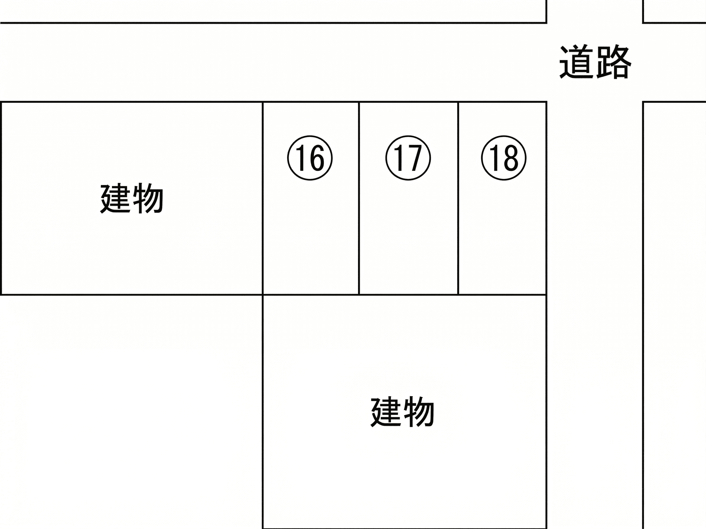 大橋駐車場の駐車配置図