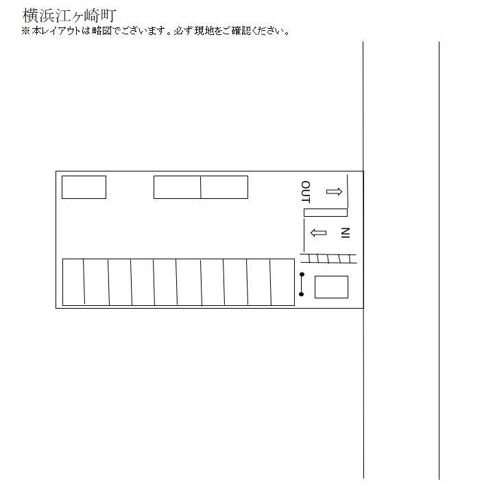 横浜江ヶ崎町の駐車配置図