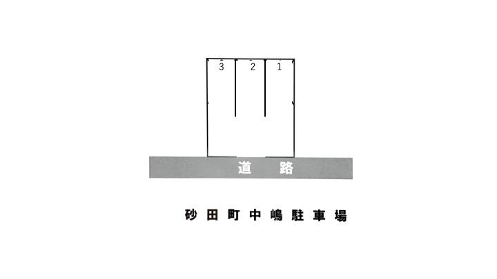 砂田町中嶋駐車場の駐車配置図