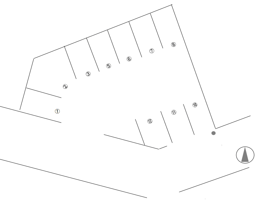 清田第三駐車場の駐車配置図