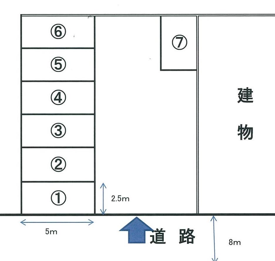森本駐車場の駐車配置図