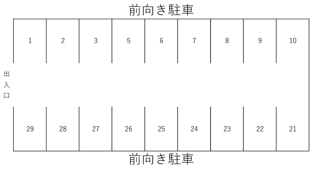 恩田７丁目駐車場の駐車配置図