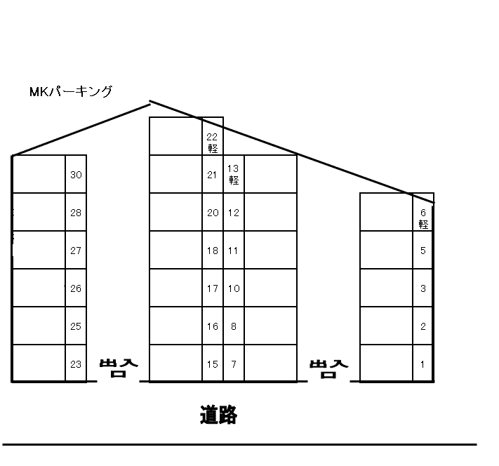 MKパーキングの駐車配置図