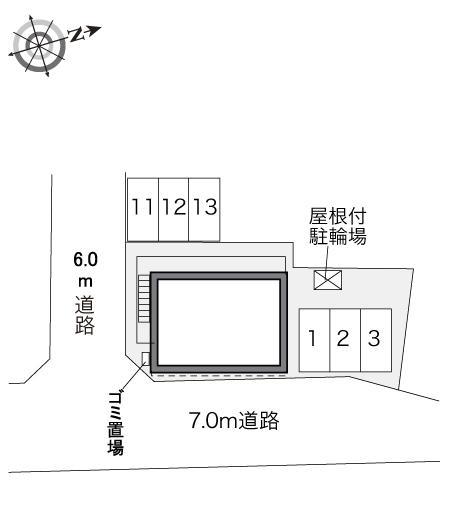 メゾン野津３(31448)の駐車配置図