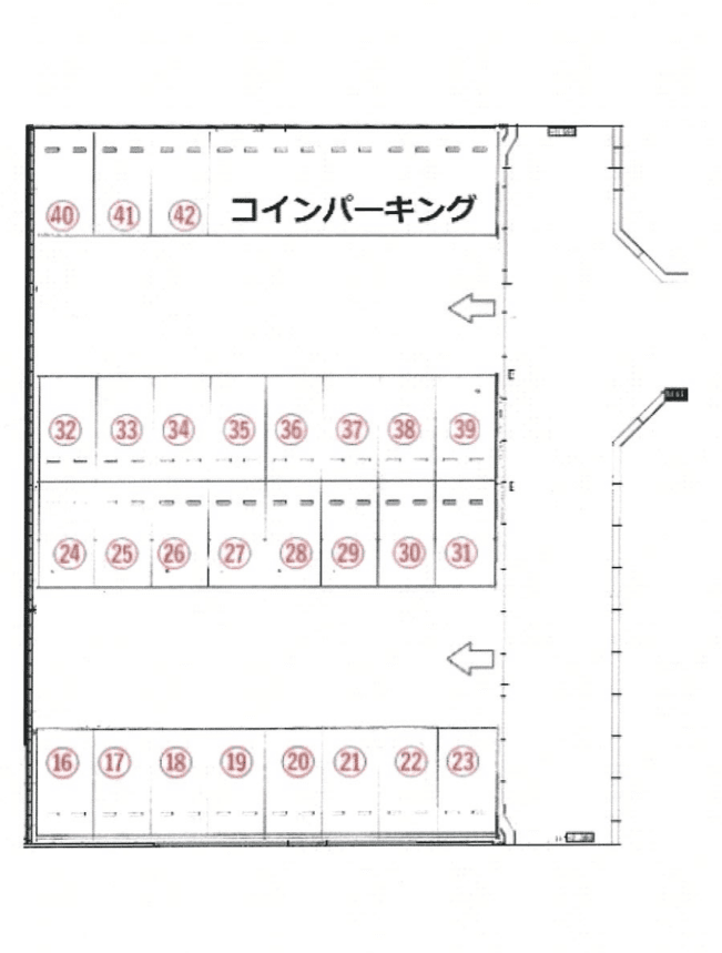 レイクサイドヒルズ第2駐車場の駐車配置図