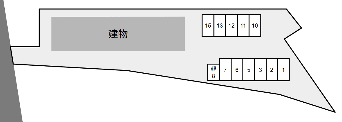 グリーンテラスⅢの駐車配置図
