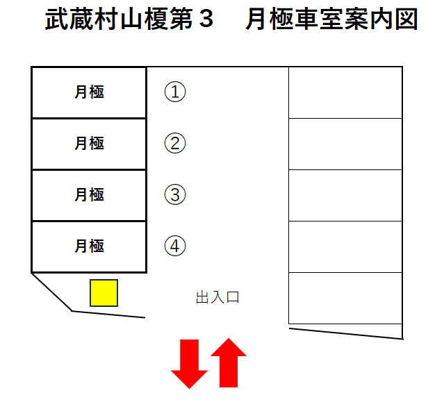 武蔵村山榎第３の駐車配置図