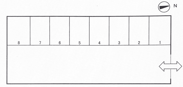 萩丘3丁目駐車場の駐車配置図