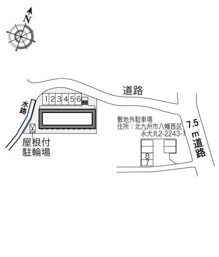 グランドゥール綾(31797)　敷地外駐車場の駐車配置図