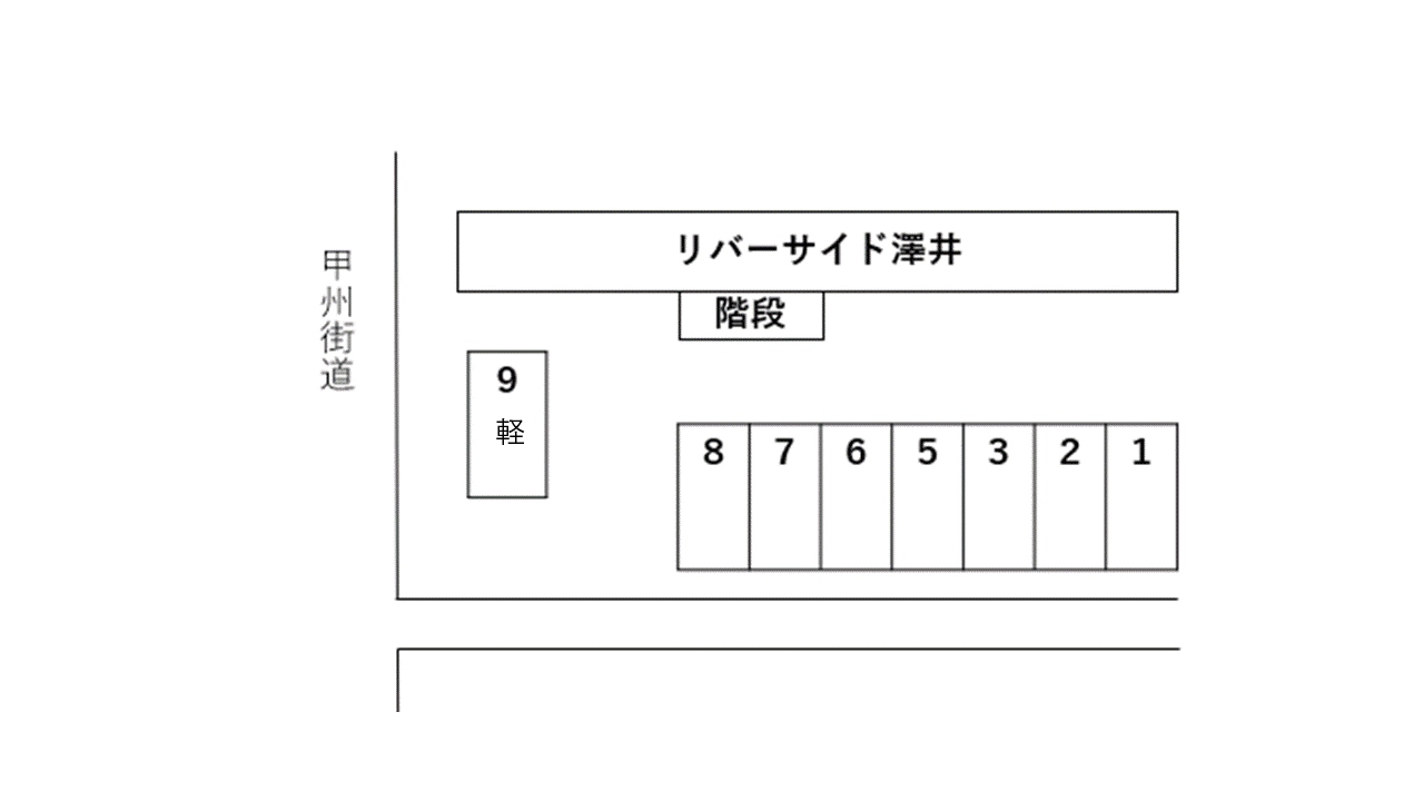 リバーサイド澤井の駐車配置図