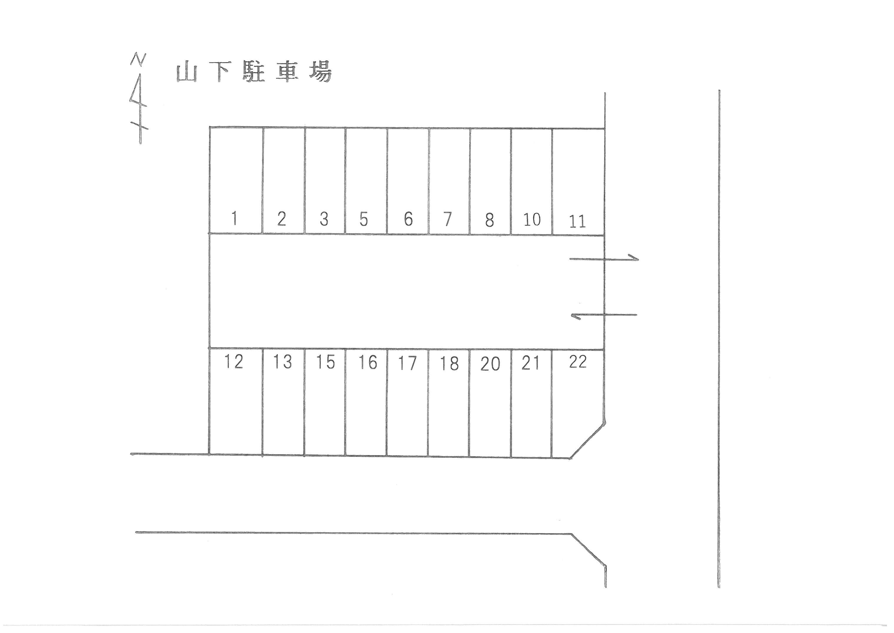 山下駐車場の駐車配置図