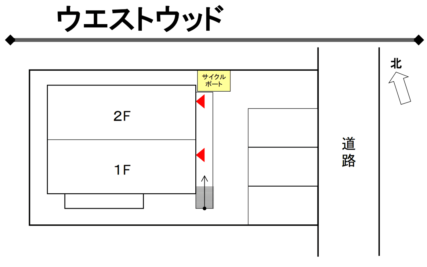 ウエストウッドの駐車配置図