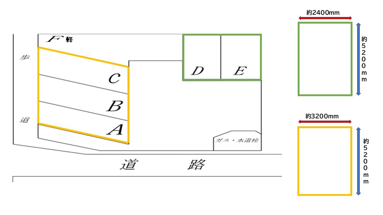 坂本光ヶ丘駐車場の駐車配置図