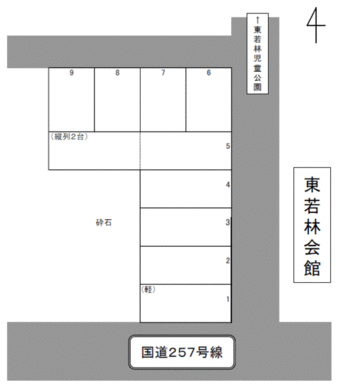東若林町　ＫＨＷ３０　駐車場の駐車配置図