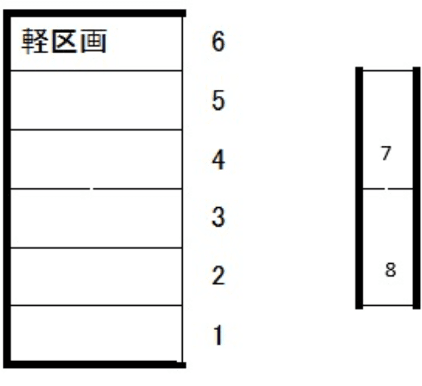 浜浦パーキングの駐車配置図