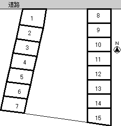 上町山口パーキング　Eの駐車配置図