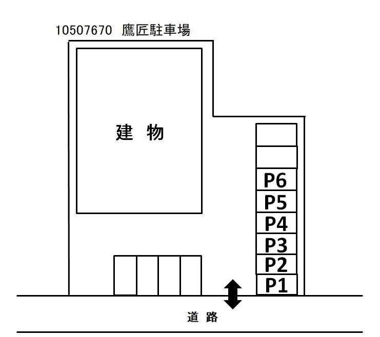 鷹匠駐車場の駐車配置図