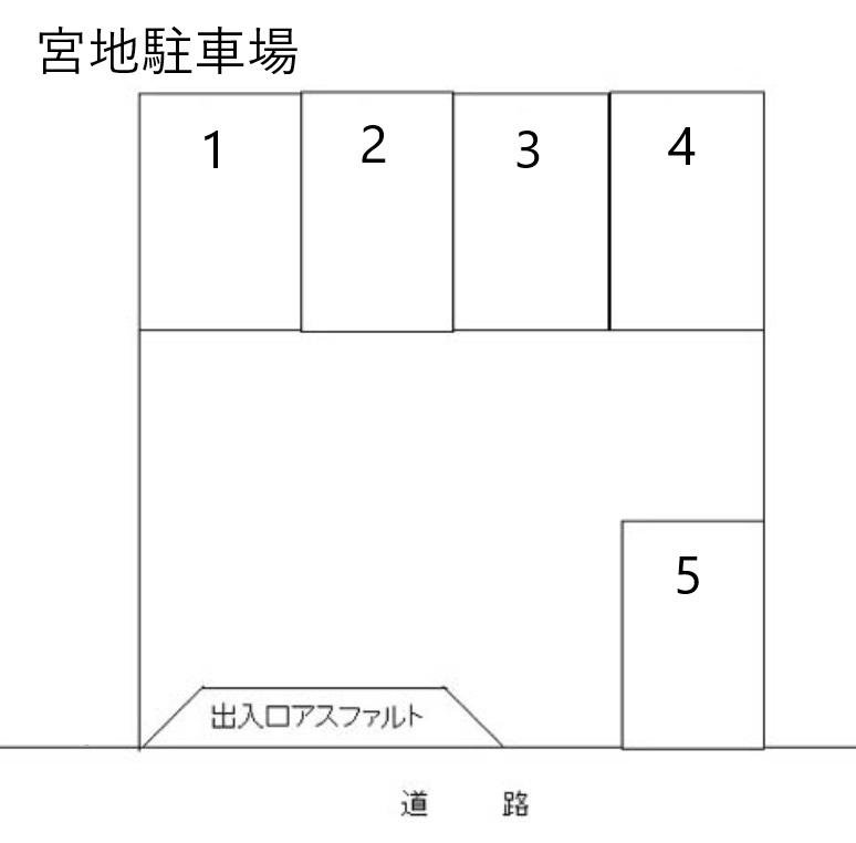 宮地駐車場の駐車配置図