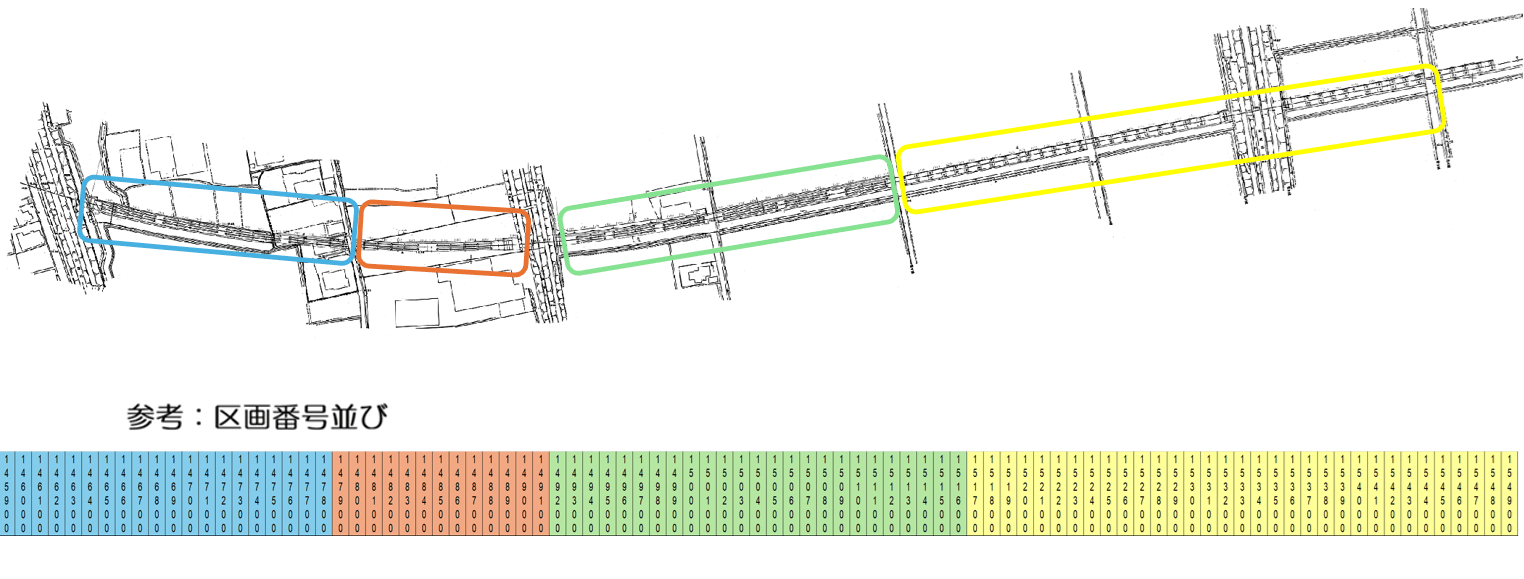 高架下12(1459-1549)の駐車配置図