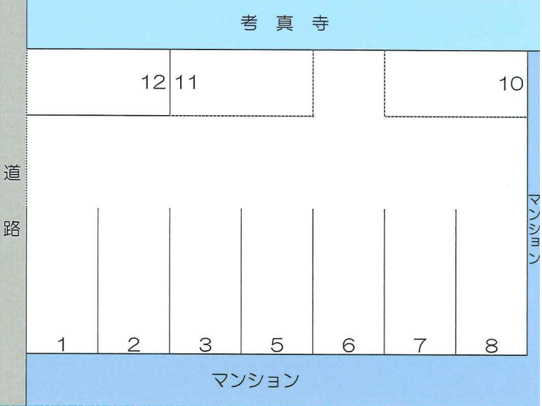 河合月極駐車場の駐車配置図