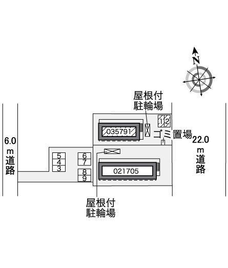 アジェル岩倉南Ⅱ(35791)の駐車配置図
