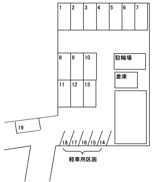 K’sﾒﾓﾘｰ駐車場の駐車配置図