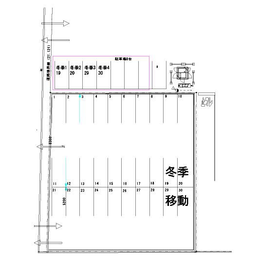 本通15丁目パーキングの駐車配置図