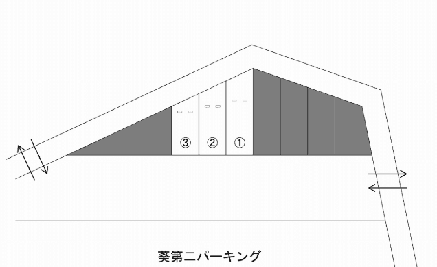 葵第二パーキングの駐車配置図