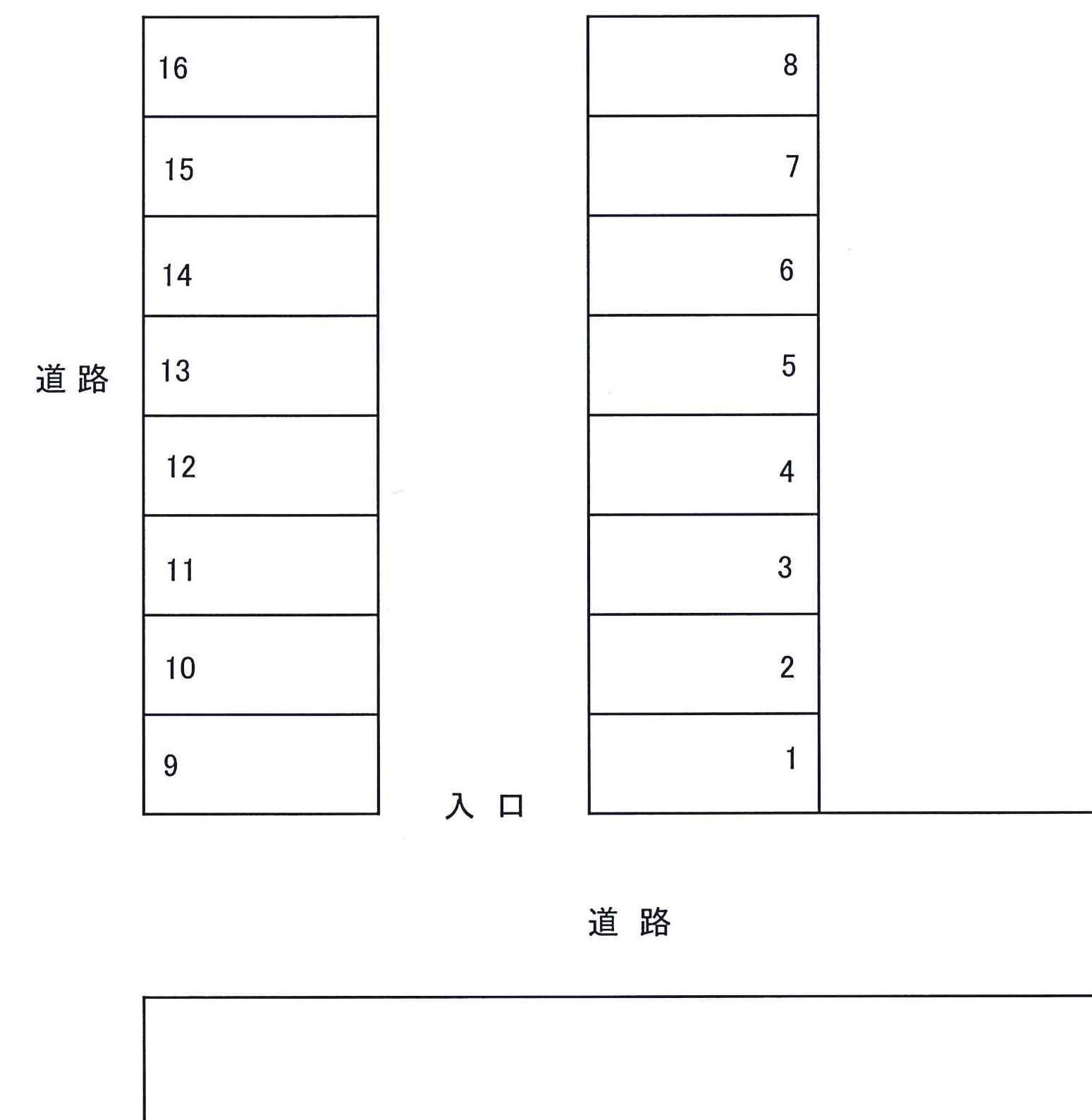 さくら駐車場の駐車配置図