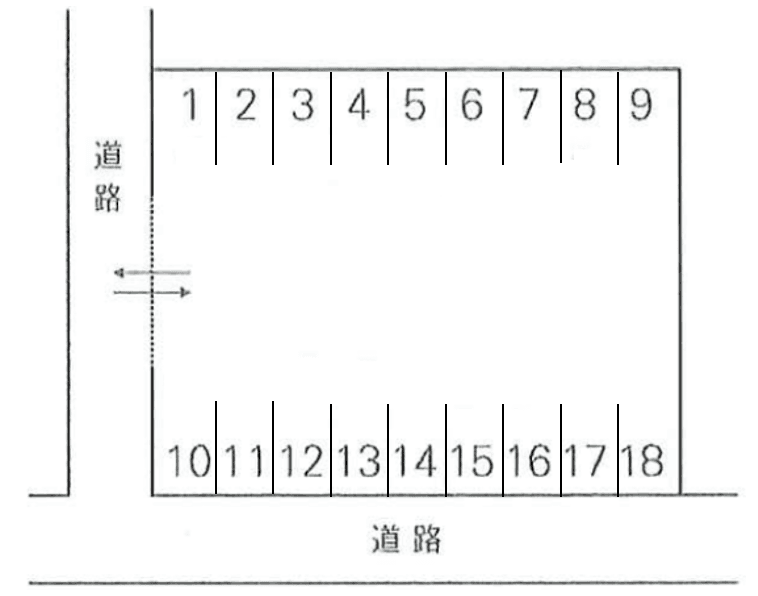 井瀬駐車場の駐車配置図