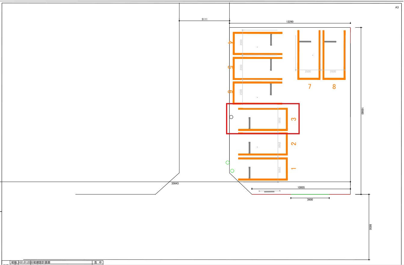 熊谷妻沼東第1の駐車配置図