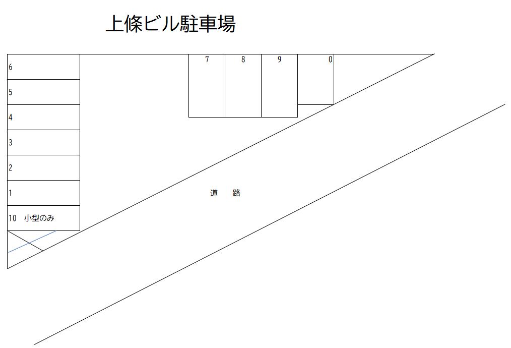 上條ビル駐車場の駐車配置図