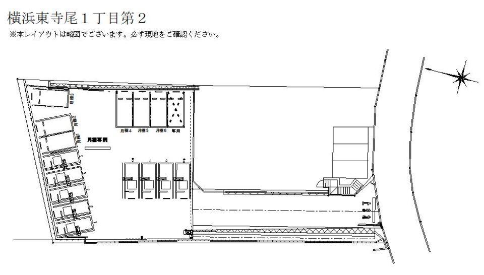 横浜東寺尾１丁目第２の駐車配置図