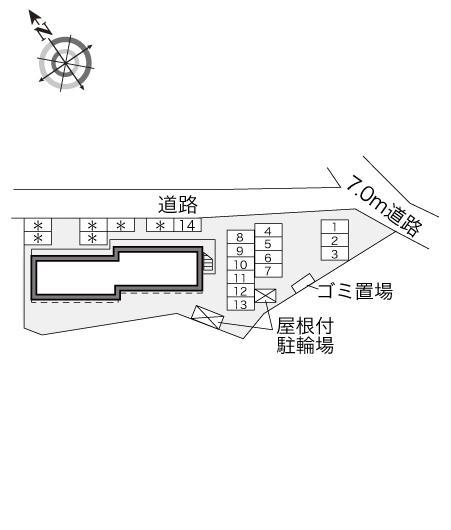 レイクサイド(23163)の駐車配置図