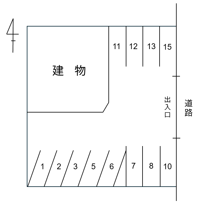 038中郷２丁目の駐車配置図