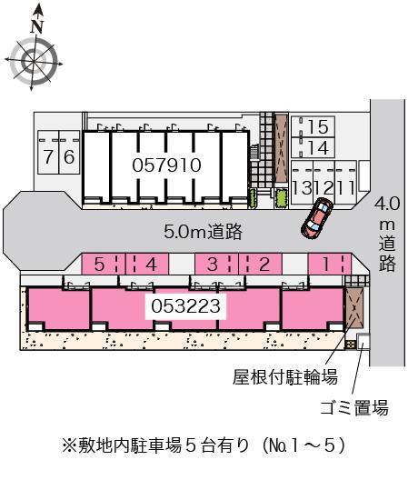 アニマート(53223)の駐車配置図