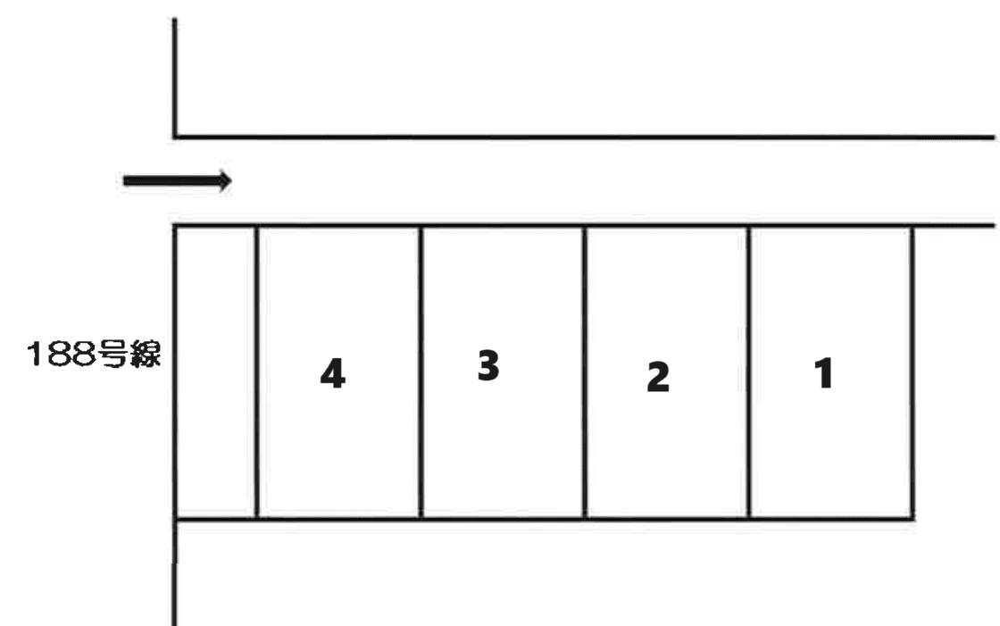 中津町3丁目K駐車場の駐車配置図