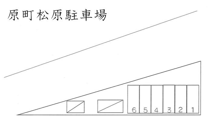 原町松原駐車場の駐車配置図