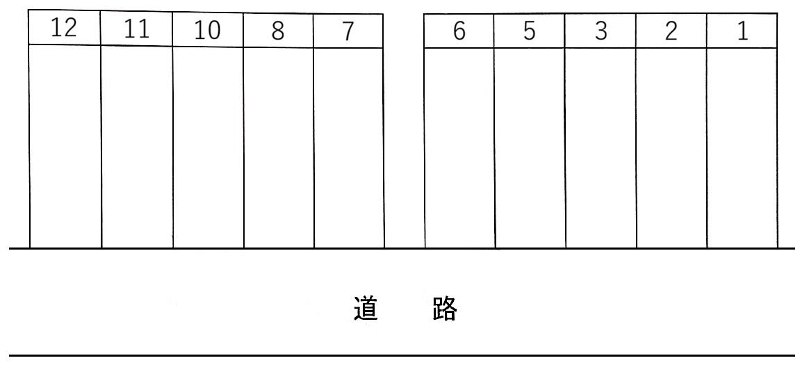 第三木村重雄様駐車場の駐車配置図