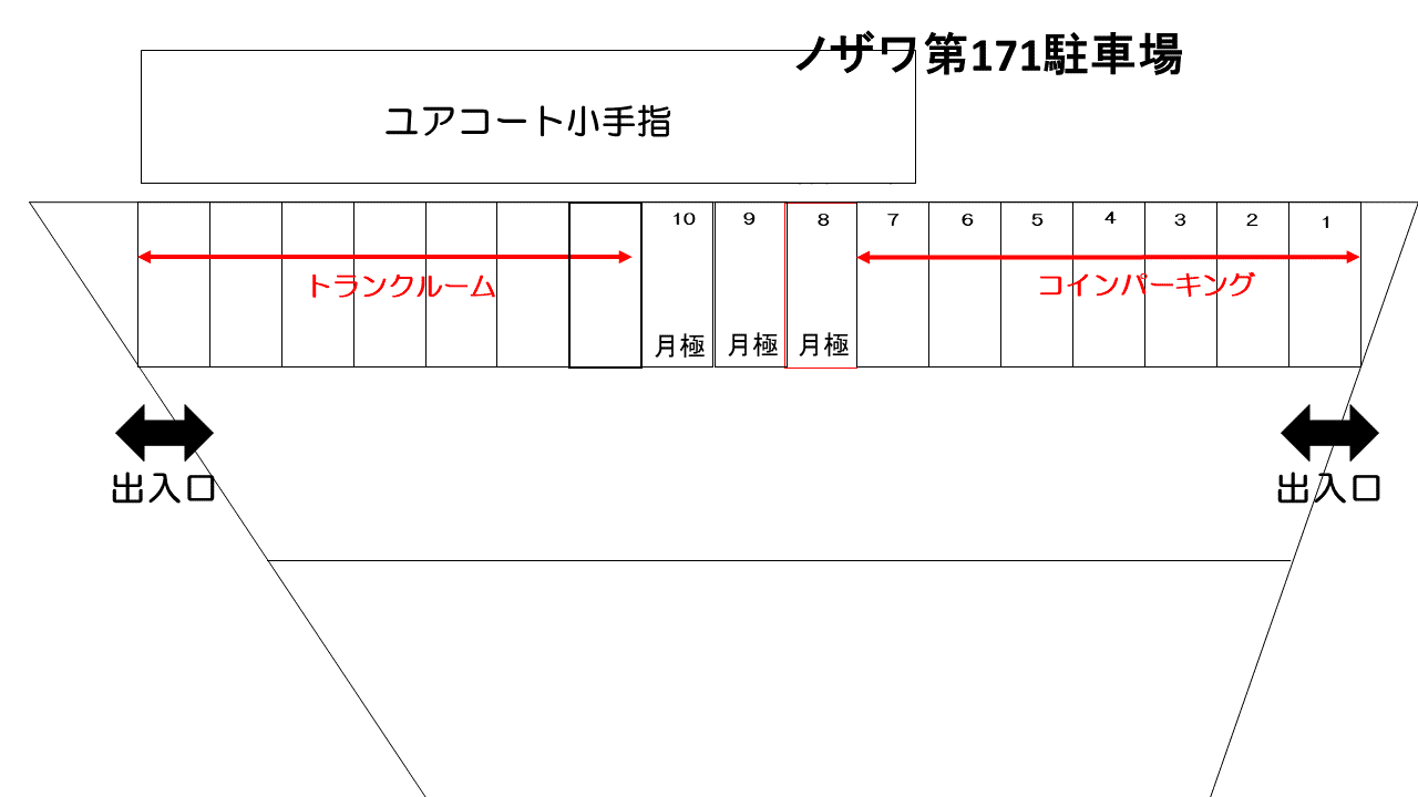 ノザワ第１７１駐車場の駐車配置図